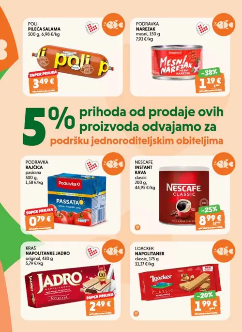 Studenac katalog — stranica 3: LOACKER NAPOLITANER classic, POLI PILEĆA SALAMA, PODRAVKA NAREZAK mesni, PODRAVKA RAJČICA pasirana (vrijedi 09. 09. 2026.–15. 09. 2026.)