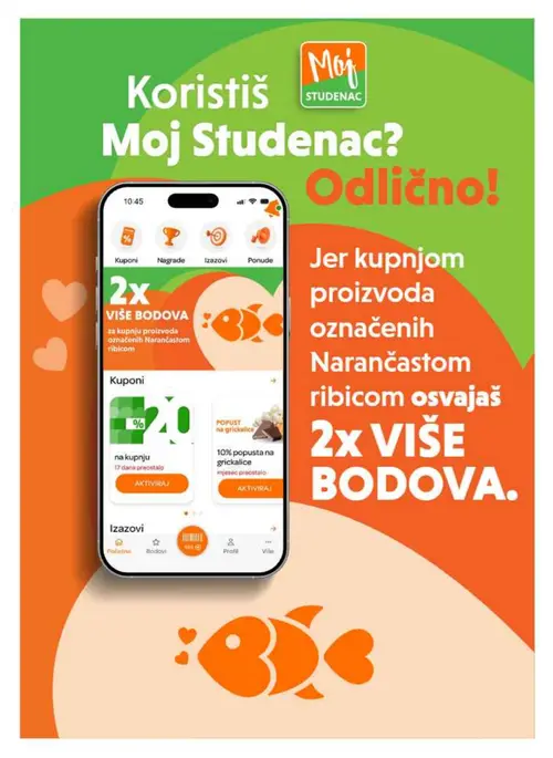 Studenac katalog — stranica 5: 10% popusta na grickalice, 495 bodova (vrijedi 09. 09. 2026.–15. 09. 2026.)