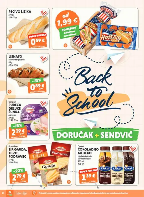 Studenac katalog — stranica 8: President SIR GAUDA, TILZIT, PODRAVEC, LISNATO čokolada/lješnjak, Vindon PUREĆA DELUXE ŠUNKA narezak (vrijedi 16. 09. 2026.–22. 09. 2026.)