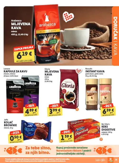 Studenac katalog — stranica 25: Jaffa KOLAČ BROWNIE Intense, Mc Vitie's Digestive, Lavazza KAPSULE ZA KAVU classico, Intenso (vrijedi 23. 09. 2026.–06. 10. 2026.)