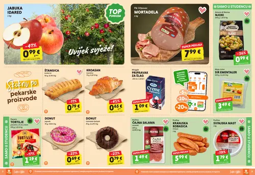 Studenac katalog — stranica 2: Profina ČAJNA SALAMA, KROASAN, JABUKA IDARED, Moje Jutro SIR EMENTALER (vrijedi 28.10.–03.11.2026.)