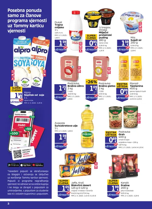 Tommy katalog — stranica 2 (vrijedi 25. 06. 2026.–01. 07. 2026.)