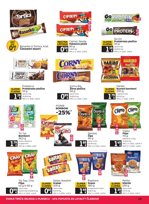 Tommy katalog — stranica 25: Haribo Gumeni bomboni, Saltas, Koestlin Kreker, Elephant Snack, Pellito Kikiriki (vrijedi 09. 07. 2026.–15. 07. 2026.)