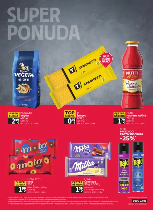 Tommy katalog — stranica 32: Podravka Podravka Vegeta Original, T! T! Spagheti, Mutti Mutti Pasirana rajčica, Moto Moto, Kraš Keks (vrijedi 23. 07. 2026.–29. 07. 2026.)