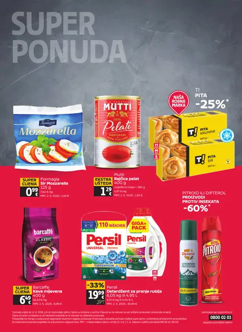 Tommy katalog — stranica 32: Formagia Formagia Sir Mozzarella, Persil Detedžent za pranje rublja, Barcaffè Barcaffè Kava mljevena, Mutti Rajčica pelat (vrijedi 06. 08. 2026.–12. 08. 2026.)
