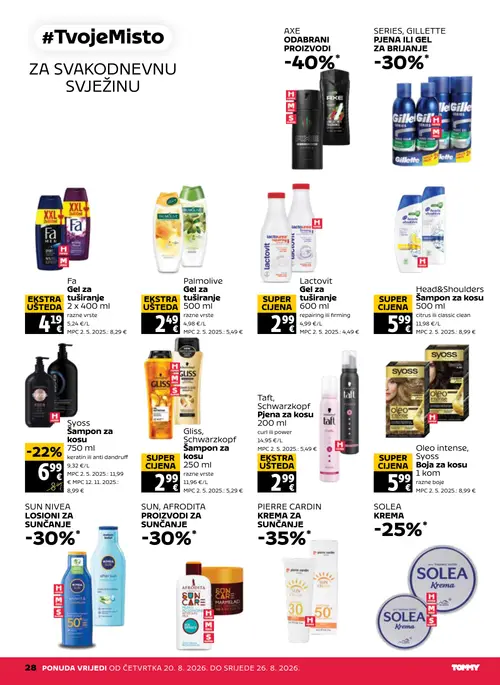 Tommy katalog — stranica 28: Syoss Syoss Šampon za kosu (vrijedi 20. 08. 2026.–26. 08. 2026.)