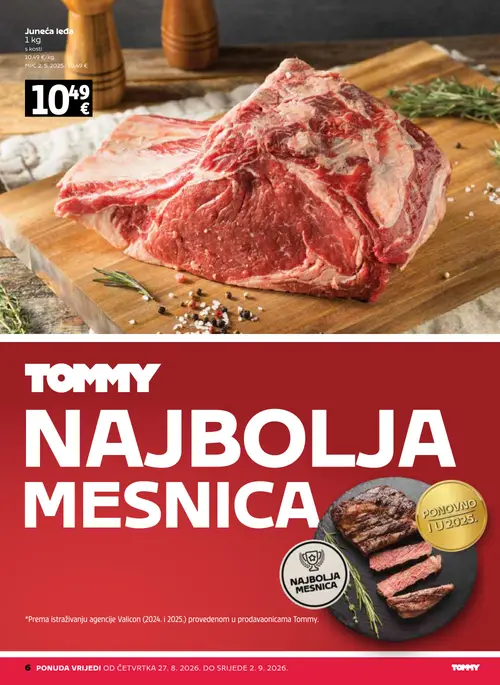Tommy katalog — stranica 6: Juneća leđa (vrijedi 27. 08. 2026.–02. 09. 2026.)