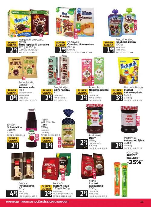 Tommy katalog — stranica 11: Podravka Džem, Superfoods, Encian Zobena kaša, Dar, Vindija Biljni napitak, Boom Box Napitak od zobi (vrijedi 03. 09. 2026.–09. 09. 2026.)