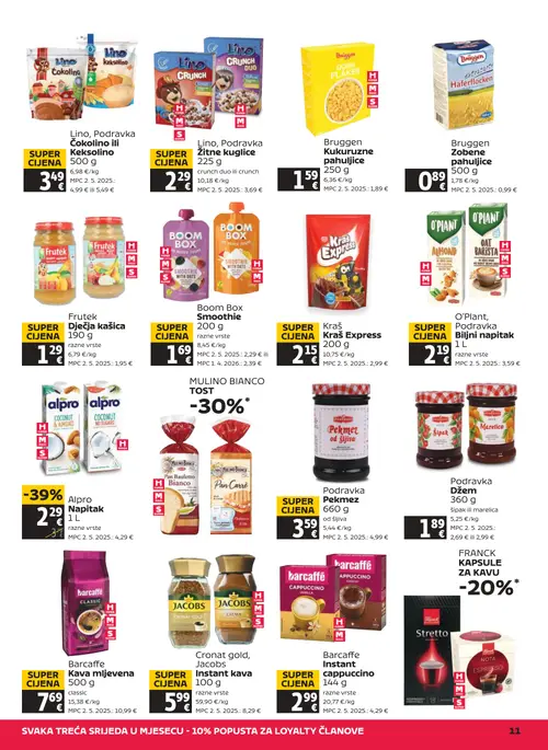 Tommy katalog — stranica 11: Alpro Napitak, Lino, Podravka Čokolino ili Keksolino, Lino, Podravka Žitne kuglice, Bruggen Kukuruzne pahuljice (vrijedi 10. 09. 2026.–16. 09. 2026.)