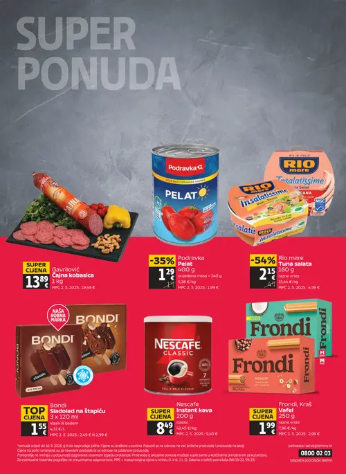 Tommy katalog — stranica 32: Rio mare Tuna salata, Bondi Sladoled na štapiću, Podravka Pelat, Frondi, Kraš Vafel (vrijedi 10. 09. 2026.–16. 09. 2026.)