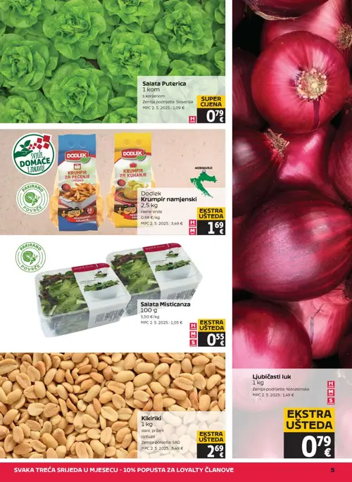 Tommy katalog — stranica 5: DODLEK Krompir namjenski, Kikiriki, good & fresh Salata Misticanza, Ljubičasti luk (vrijedi 10. 09. 2026.–16. 09. 2026.)
