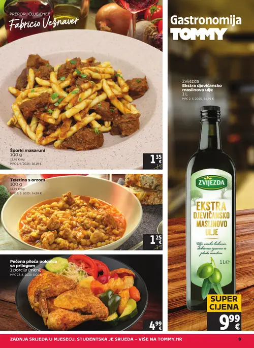 Tommy katalog — stranica 9: Teletina s orzom, Šporki makaroni (vrijedi 24. 09. 2026.–30. 09. 2026.)