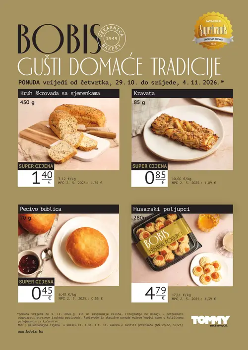 Tommy katalog — stranica 1 (vrijedi 29.10.–04.11.2026.)