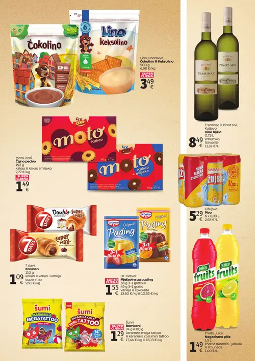 Tommy katalog — stranica 3: Lino, Podravka Čokolino ili Keksolino, Moto, Kraš Čajno pecivo, Keks, 7 days Kroasan (vrijedi 05. 09. 2026.–11. 09. 2026.)