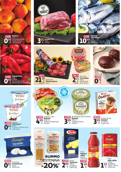 Tommy katalog — stranica 2: Rio mare Rio mare Tuna salata, Gavrilović Gavrilović Zimska salama, Svinjski vrat, Komarča (330-500 g) (vrijedi 27. 08. 2026.–01. 09. 2026.)