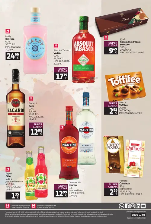 Tommy katalog — stranica 20: Storck Storck Toffifee, Bacardi Bacardi Rum Spiced, Kraš Kraš Čokoladne dražeje selection, Aspall Aspall Cider jabuka ili malina (vrijedi 20. 07. 2026.–09. 08. 2026.)