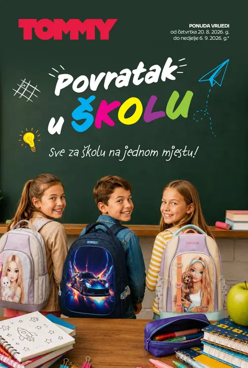 Tommy katalog — stranica 1 (vrijedi 20. 08. 2026.–13. 09. 2026.)