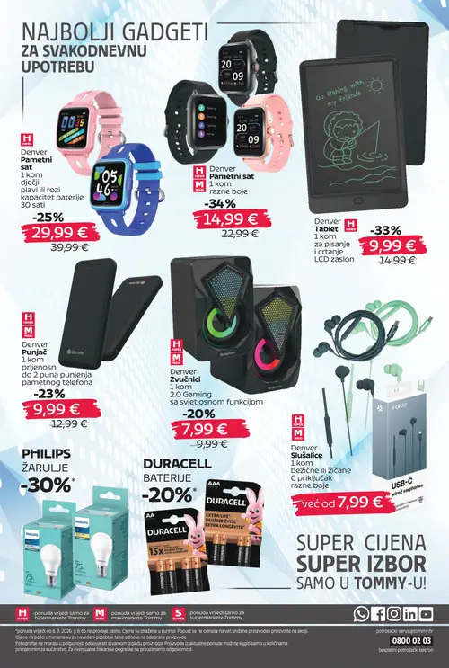 Tommy katalog — stranica 20: Denver Denver Pametni sat, Denver Denver Tablet, Denver Denver Pametni sat, Denver Denver Punjac (vrijedi 20. 08. 2026.–13. 09. 2026.)