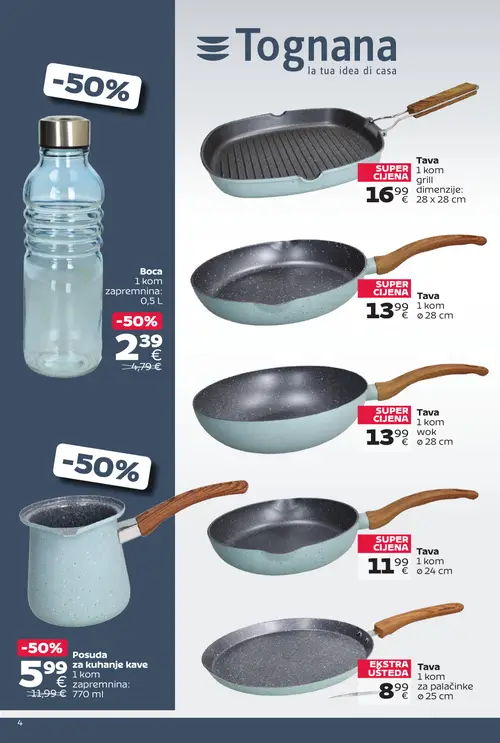 Tommy katalog — stranica 4: Boca, Posuda za kuhanje kave, Tava, Tava wok (vrijedi 14. 09. 2026.–27. 09. 2026.)