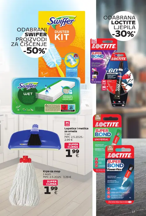 Tommy katalog — stranica 17: Krpa za mop, Lopatica i metlica za smeće, Loctite Super Bond Creative, Loctite Super Bond Universal (vrijedi 28. 09. 2026.–11. 10. 2026.)