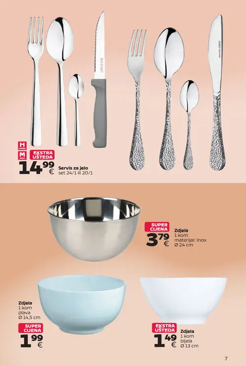 Tommy katalog — stranica 7: Zdjelica, Zdjelica, Zdjelica, Servis za jelo (vrijedi 28. 09. 2026.–11. 10. 2026.)