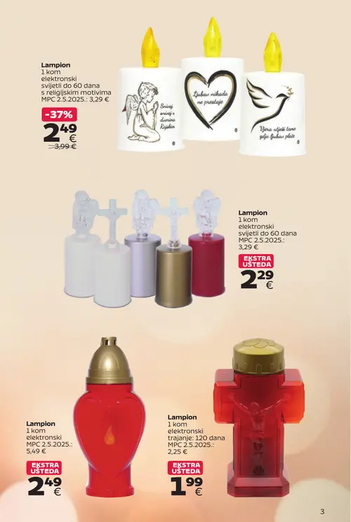 Tommy katalog — stranica 3: Lampion elektronski, Lampion elektronski, Lampion elektronski, Lampion elektronski (vrijedi 12.10.–01.11.2026.)