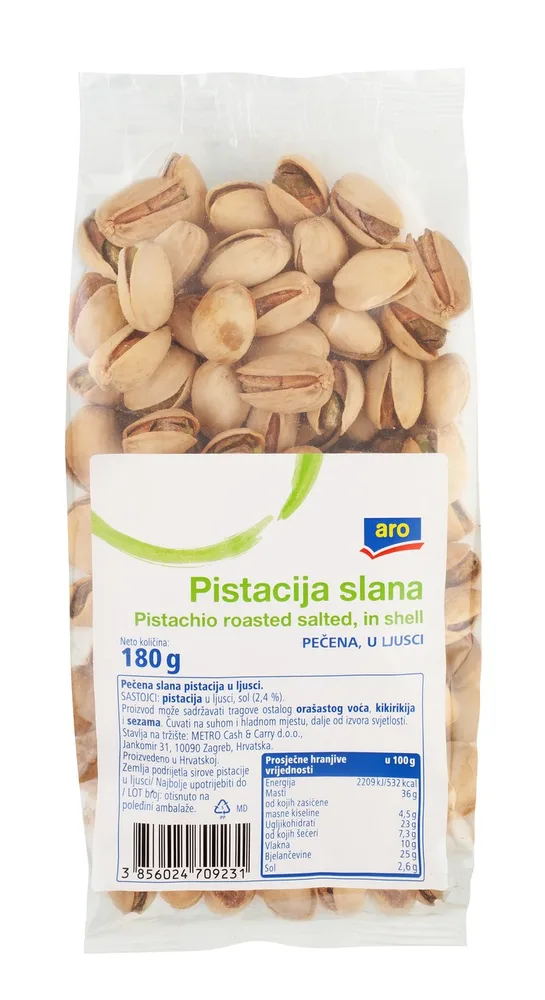 180G ARO PISTACIJA PEČENA SLANA