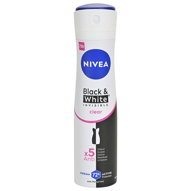 Deo Sprej Nivea Invisible Black & White Clear