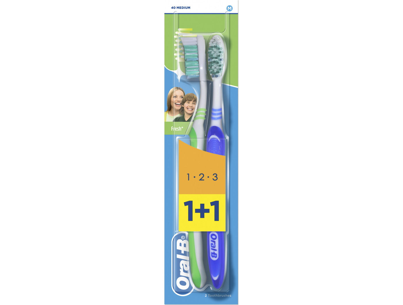 Četkica za zube Oral B 3 Effect Naturals 1+1