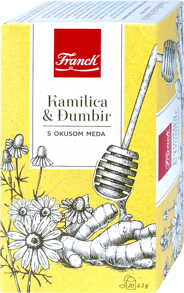 Čaj kamilica, đumbir, med