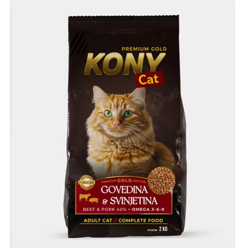 KONY CAT PREMIUM 2kg GOVEDINA I SVINJETI