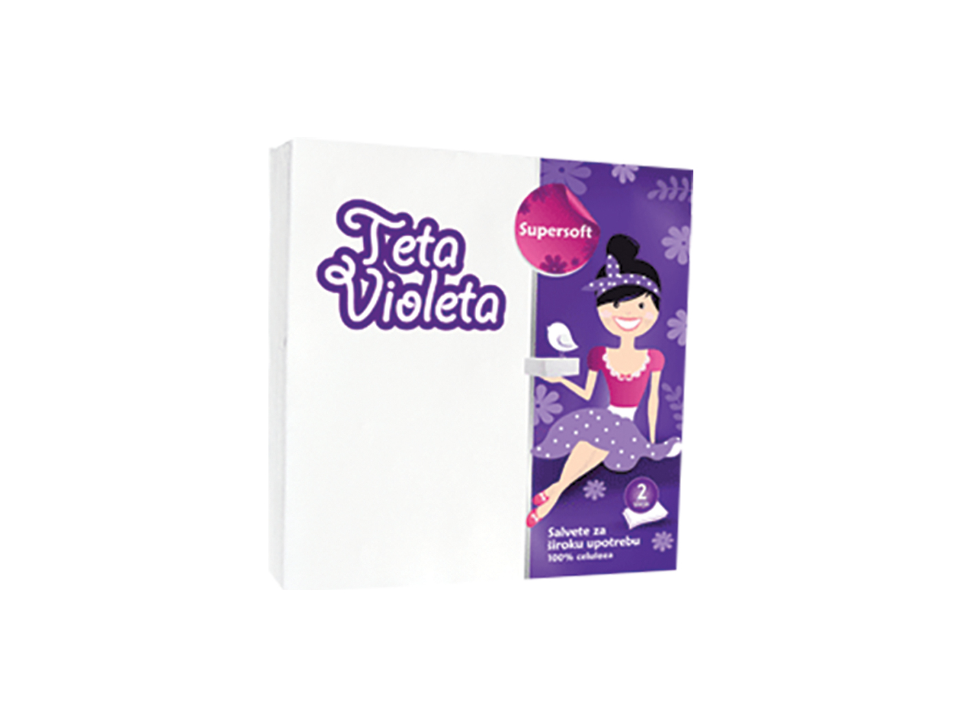 Salvete Violeta 38x38 Bijele