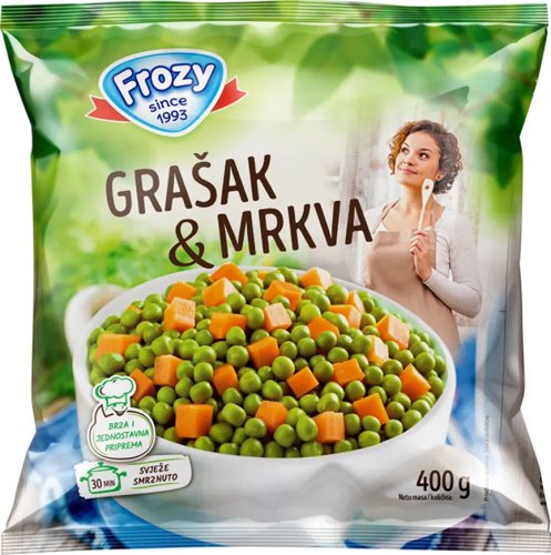 GRAŠAK I MRKVA SMRZ 400 g  T!