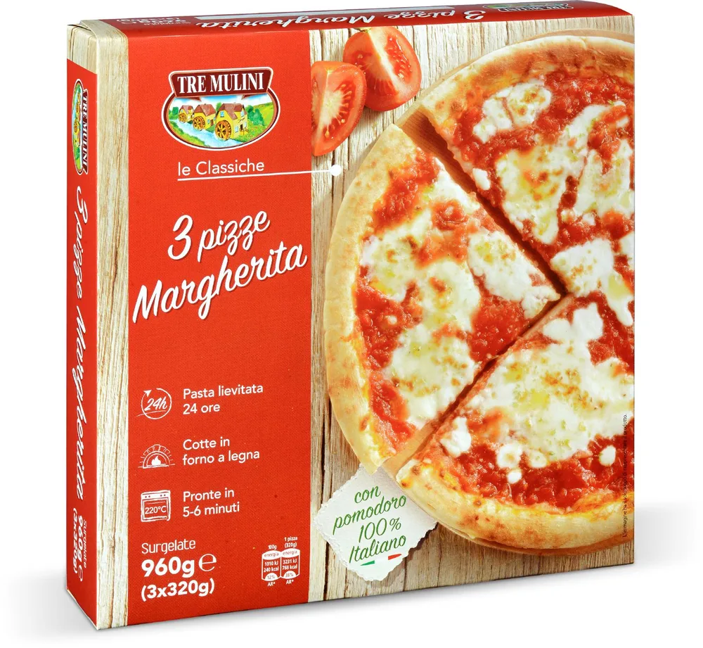 PIZZA MARGHERITA 3kom 960g