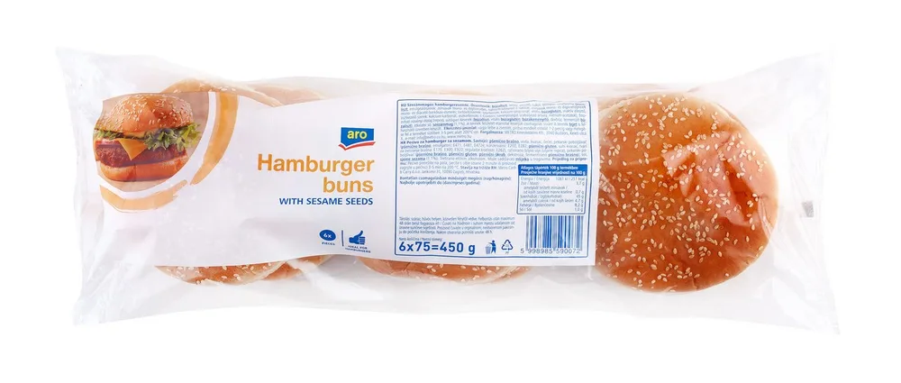 450G ARO PECIVO HAMBURGER 6/1