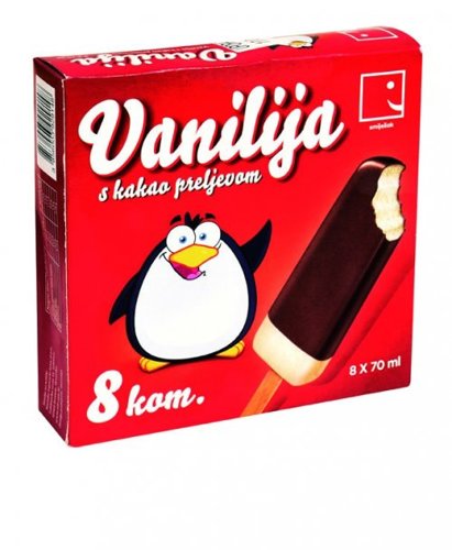 SLADOLED ŠTAPIĆ 8 X 70ml  SMIJEŠAK (560 ml) MULT. VANILIJA 6/