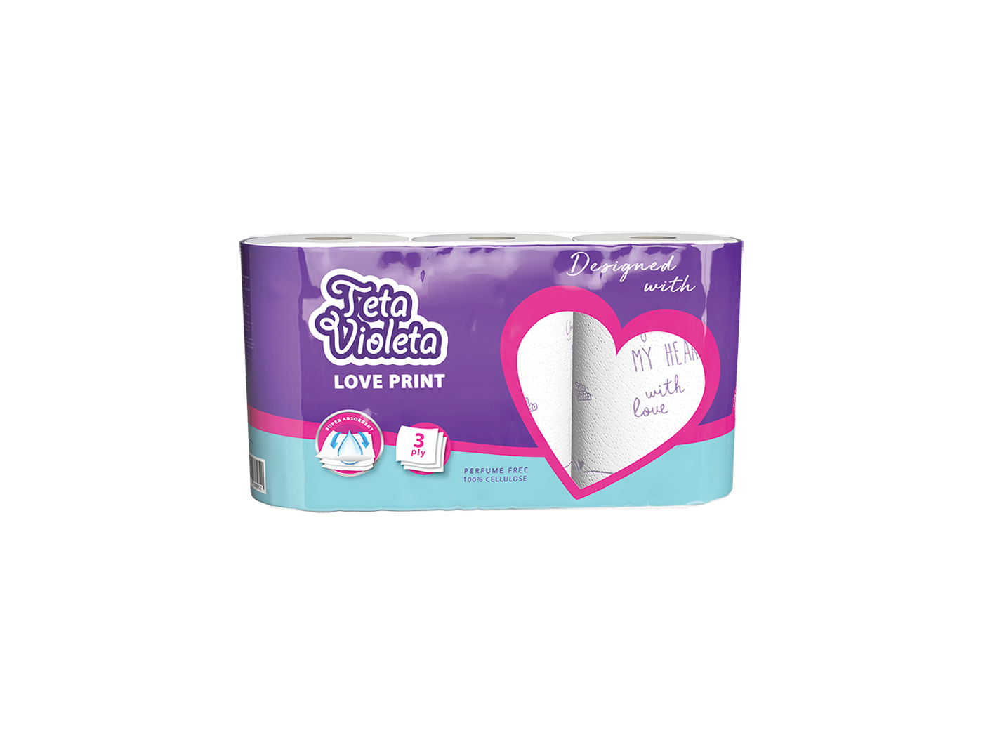 Papirnati ručnici Violeta Love 3/1 3-slojni