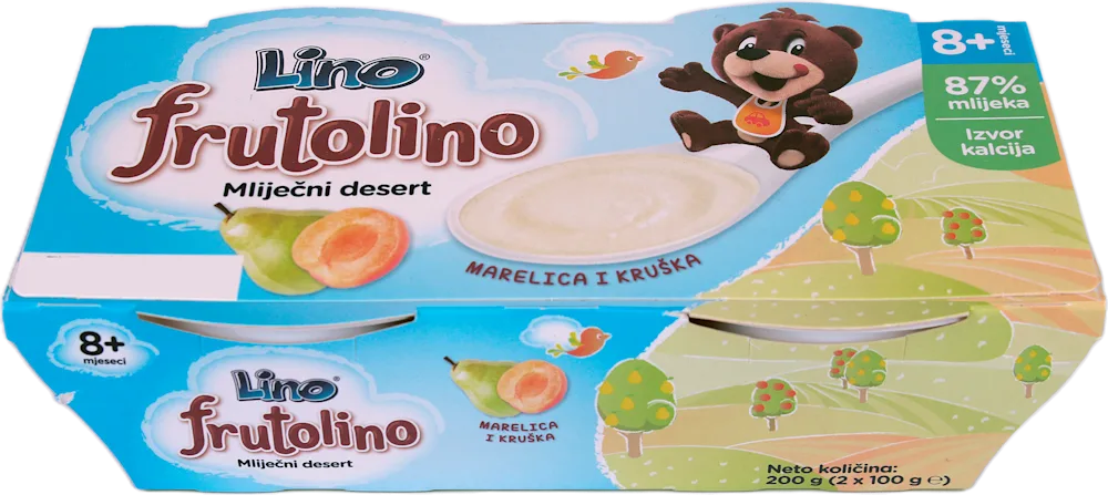 Frutolino Mliječni Desert Marelica i Kruška