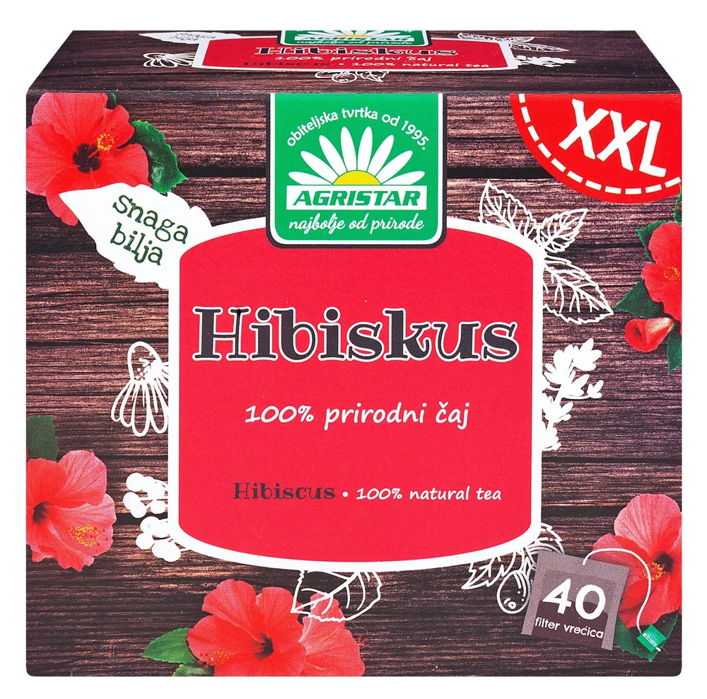 Agristar čaj hibiskus XXL 40x1,7g