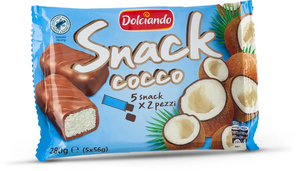 ČOKOLADNI SNACK S KOKOSOM 5kom 280g