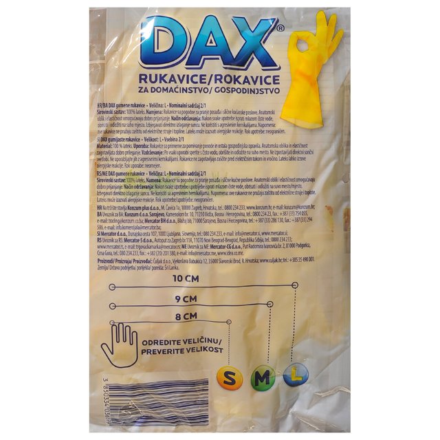 DAX GUMENE RUKAVICE L 2/1