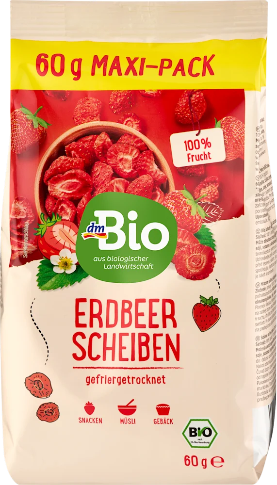 dmBio sušene jagode 60 g TT