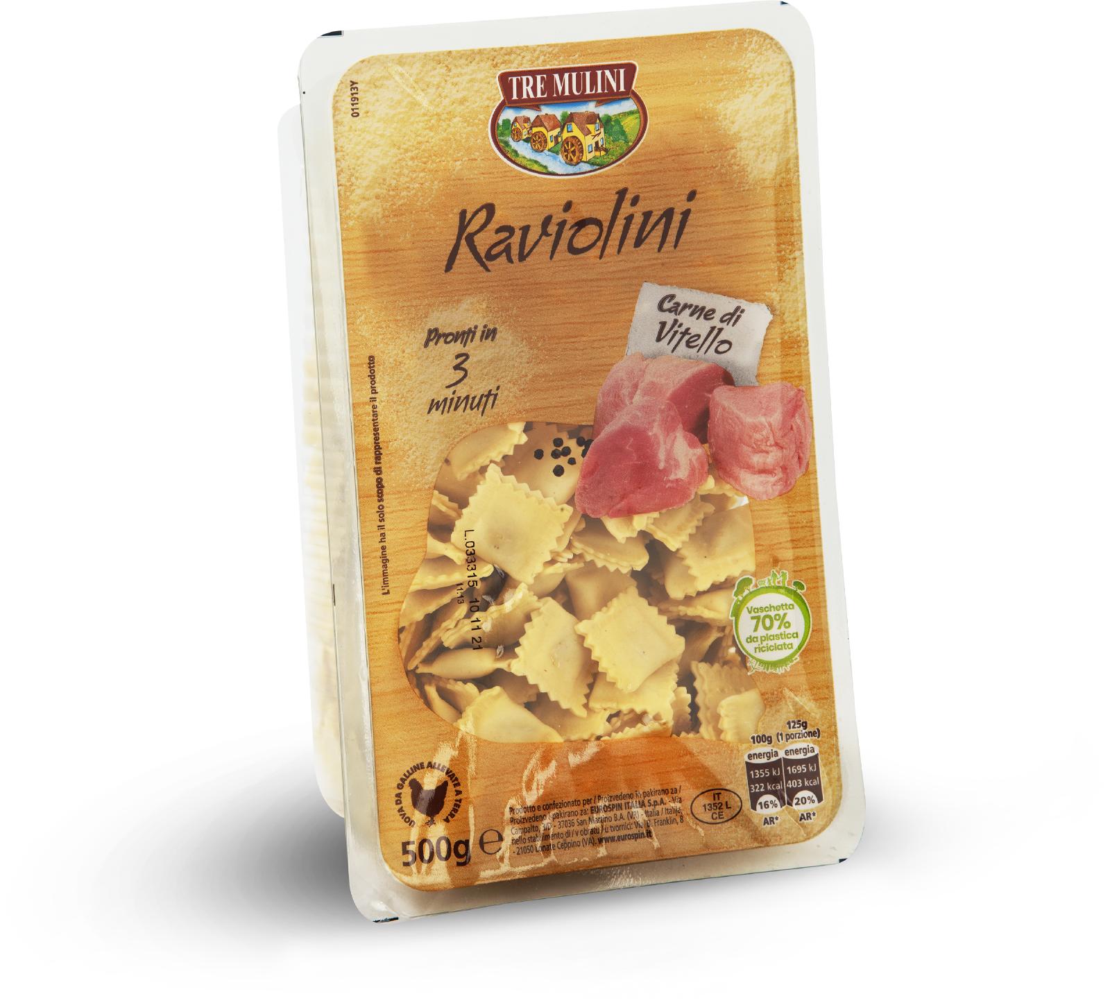 SVJEŽI RAVIOLI S TELETINOM 500g