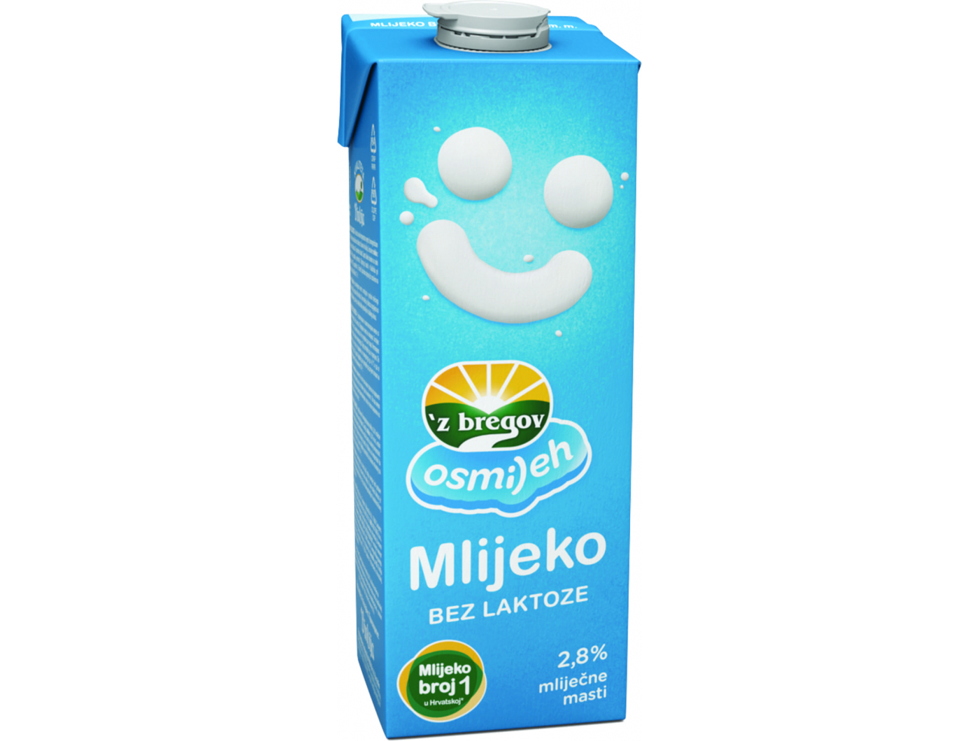 Mlijeko trajno bez laktoze 2,8%