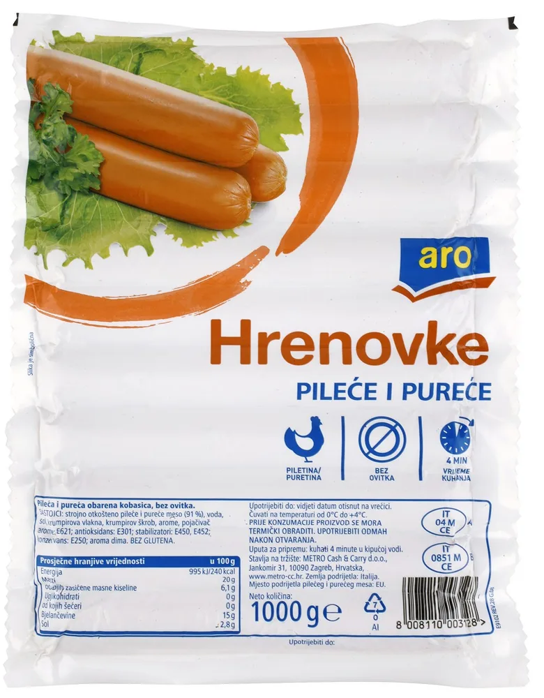 1KG ARO HRENOVKE MESA PERADI
