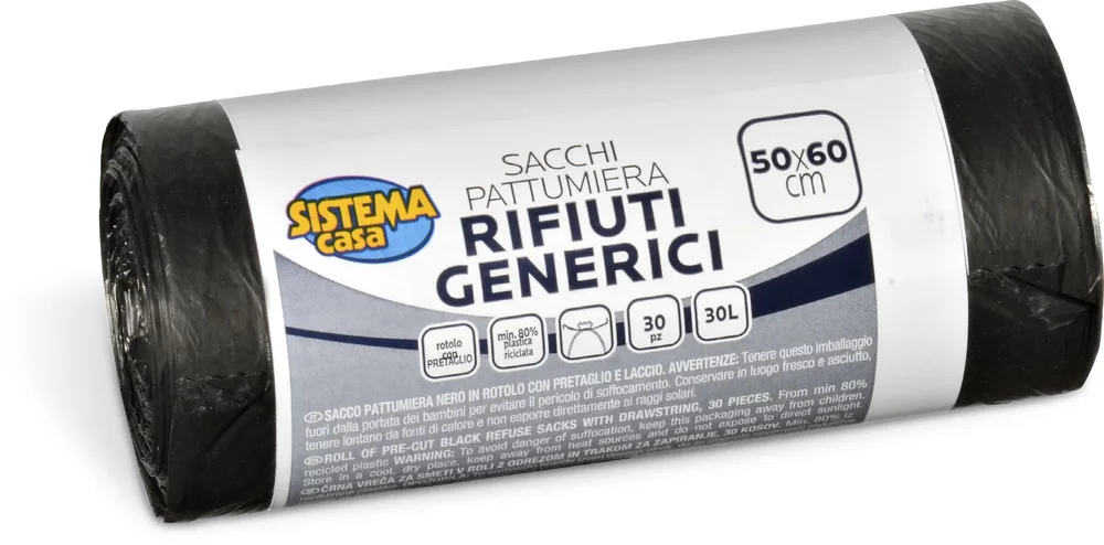 VREĆE ZA SMEĆE CRNE 50x60 30l 30kom