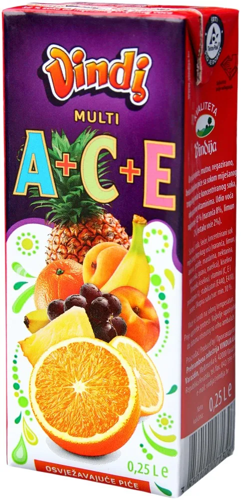0,25L VINDI SOK A+C+E