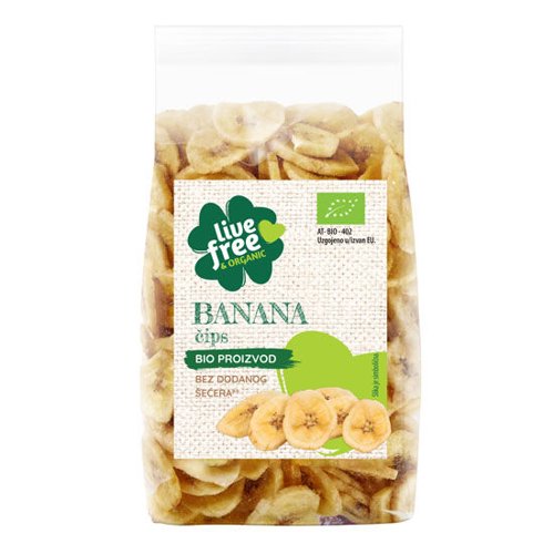 BANANA CIPS BIO 150 G LIVE FREE   ORGANIC