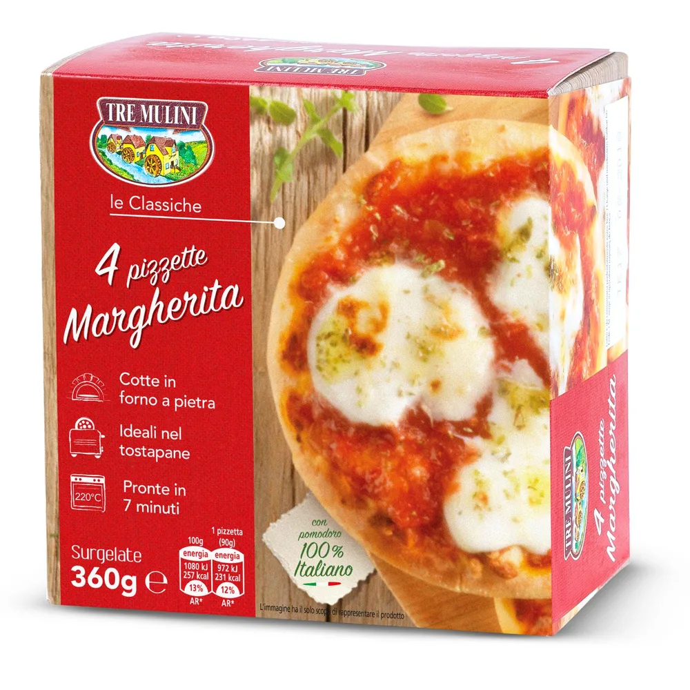 MINI PIZZE MARGHERITA 4kom 360g