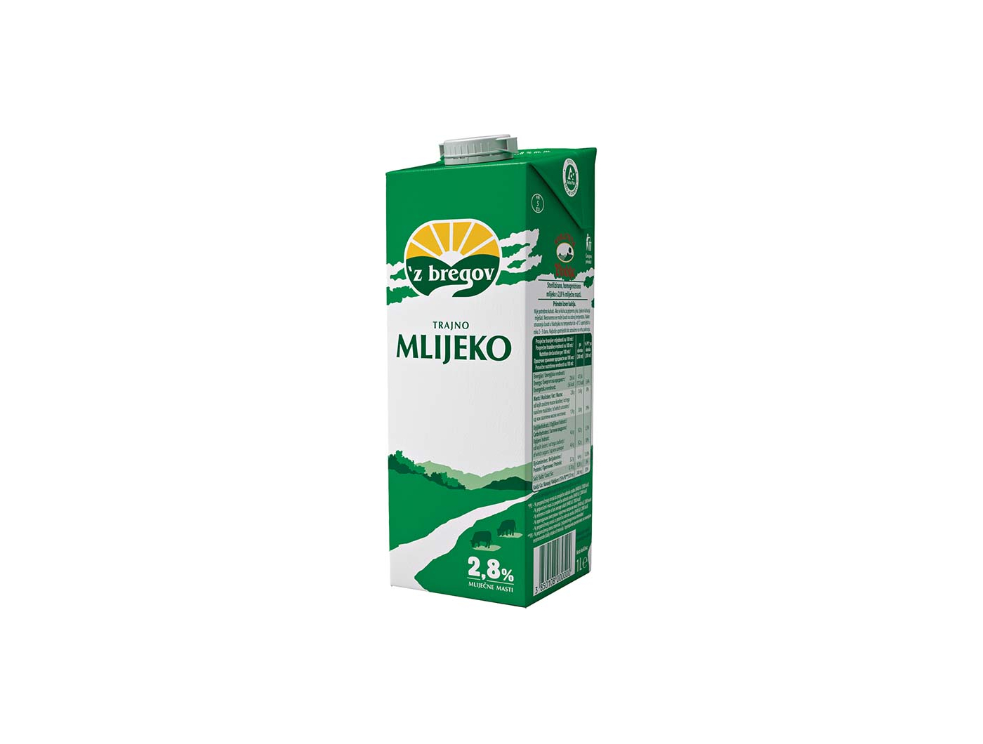 Mlijeko trajno 2,8% m.m.